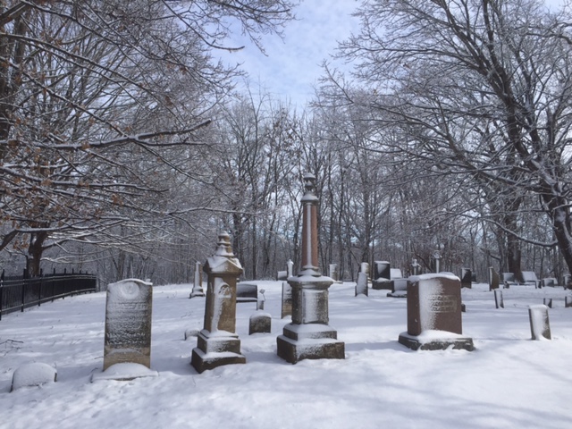 cemetery in winter