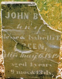 picture of John B. Green tombstone