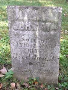 John W Hite, tombstone