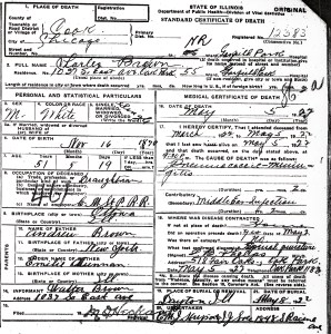 Brown, Charles - death certificate