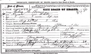 Brown, Edna G - death certificate