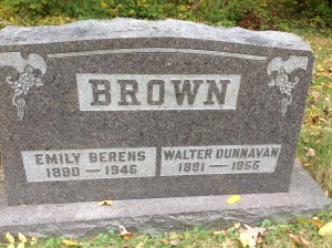 Brown, Walter and Emily - tombstone