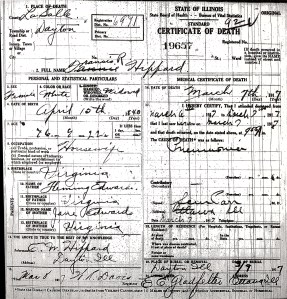 Hippard, Frances R - death certificate