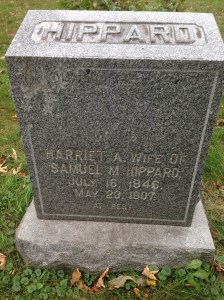 Harriet A. Hippard, tombstone