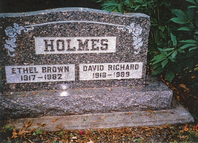 photo of Holmes, David and Ethel - tombstone