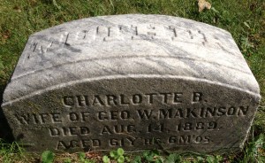 Charlotte Makinson tombstone