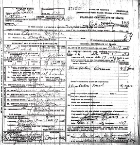 McHale, Clarine - death certificate