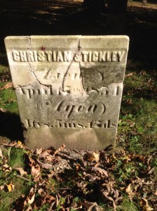 Christian Stickley tombstone after restoration