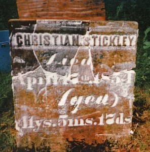 photo of Stickley, Christian - tombstone