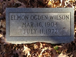 Elmon Ogden Wilson, tombstone