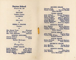1952 Class list - Dayton school