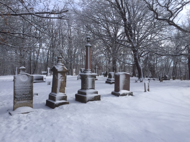 cemetery in winter
