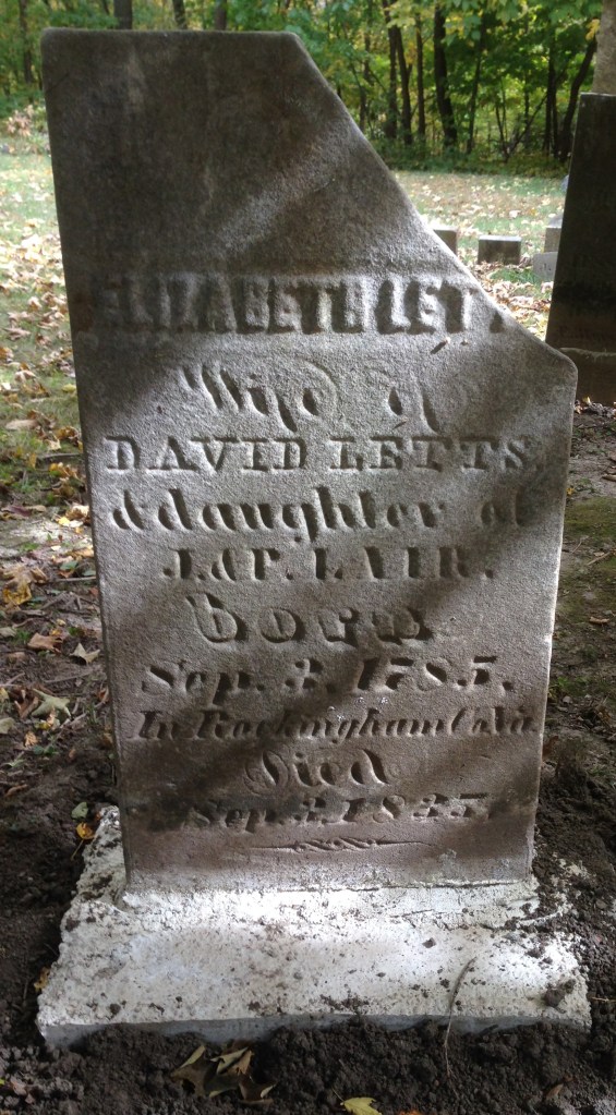 Elizabeth Letts tombstone