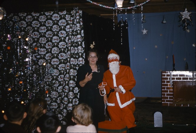 Mrs. Trent and Santa