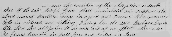 support clause from deed