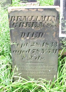 tombstone of Benjamin Green
